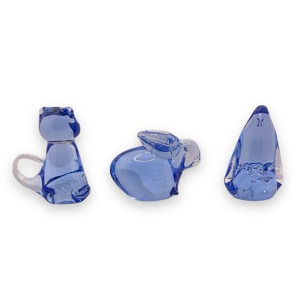 U.S. Commemorative Fine Art Gallery Hand Blown Glass Animal Paperweights Set(6) - Picture 4 of 4